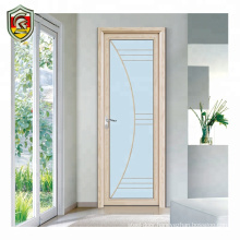 exterior wooden color aluminum tempered glass bathroom door frosted glass bathroom doors